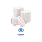 Paper Food Baskets, 0.25 lb Capacity, 2.69 x 4 x 1.05, Red/White, 1,000/Carton