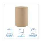 Hardwound Paper Towels, 1-Ply, 8" x 350 ft, Natural, 12 Rolls/Carton