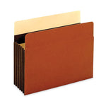 Redrope Expanding File Pockets, 7" Expansion, Letter Size, Brown, 5/Box