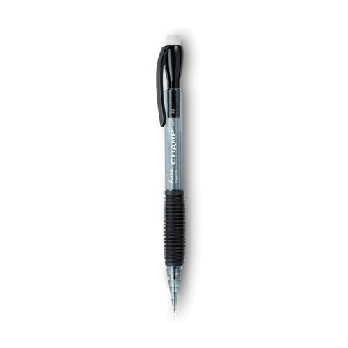 Champ Mechanical Pencil, 0.5 mm, HB (#2), Black Lead, Translucent Gray Barrel, Dozen