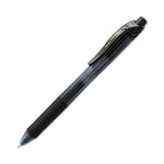 EnerGel-X Gel Pen, Retractable, Medium 0.7 mm, Black Ink, Smoke/Black Barrel, Dozen