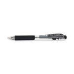 WOW! Gel Pen, Retractable, Medium 0.7 mm, Black Ink, Clear/Black Barrel, Dozen