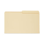 Top Tab File Folders, 1/2-Cut Tabs: Assorted, Legal Size, 0.75" Expansion, Manila, 100/Box