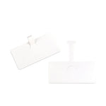 Wire Rack Shelf Tag, Side Load, 3.5 x 1.5, White, 10/Pack