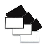 Slap-Stick Magnetic Label Holders, Side Load, 4.25 x 2.5, White, 10/Pack