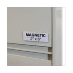 HOL-DEX Magnetic Shelf/Bin Label Holders, Side Load, 2 x 6, Clear, 10/Box