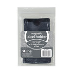 Slap-Stick Magnetic Label Holders, Side Load, 4.25 x 2.5, Black, 10/Pack