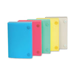 Index Card Case, Holds 100 3 x 5 Cards, 5.38 x 1.25 x 3.5, Polypropylene, Assorted Colors