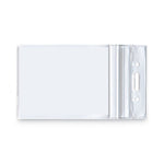 Resealable ID Badge Holders, Vertical Orientation, Transparent Frost 2.68" x 5" Holder, 2.38" x 3.75" Insert, 50/Pack