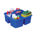 Small Art Caddies, 3 Sections, 9.25" x 9.25" x 5.25", Assorted Colors, 5/Pack