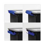 Portable File Tote with Locking Handles, Letter/Legal Files, 18.5" x 14.25" x 10.88", Black/Silver