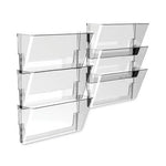 Wall File, Letter Size, 13" x 4" x 7", Clear