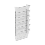 Wall File, 3 Sections, Letter Size, 13" x 4" x 14", Clear, 3/Set