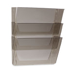 Wall File, 3 Sections, Legal Size, 16" x 4" x 14", Smoke, 3/Set