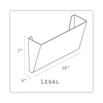 Unbreakable Magnetic Wall File, Legal/Letter Size, 16" x 4" x 7", Clear