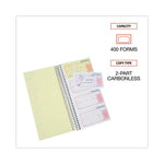 Wirebound Message Books, Two-Part Carbonless, 5 x 2.75, 4 Forms/Sheet, 400 Forms Total