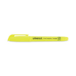 Pocket Highlighter Value Pack, Fluorescent Yellow Ink, Chisel Tip, Yellow Barrel, 36/Pack