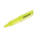 Pocket Highlighter Value Pack, Fluorescent Yellow Ink, Chisel Tip, Yellow Barrel, 36/Pack