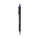 Ballpoint Pen, Retractable, Medium 1 mm, Blue Ink, Blue Barrel, Dozen