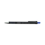 Ballpoint Pen, Retractable, Medium 1 mm, Blue Ink, Blue Barrel, Dozen