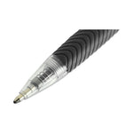 Comfort Grip Ballpoint Pen, Retractable, Medium 1 mm, Black Ink, Clear/Black Barrel, 48/Pack