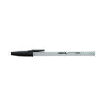 Ballpoint Pen Value Pack, Stick, Medium 1 mm, Black Ink, Gray/Black Barrel, 60/Pack