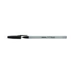 Ballpoint Pen, Stick, Fine 0.7 mm, Black Ink, Gray/Black Barrel, Dozen