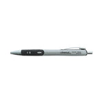 Comfort Grip Gel Pen, Retractable, Medium 0.7 mm, Black Ink, Gray/Black/Silver Barrel, Dozen