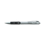 Comfort Grip Gel Pen, Retractable, Medium 0.7 mm, Black Ink, Gray/Black/Silver Barrel, Dozen