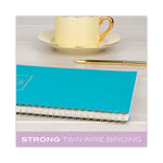 Jewel Tone Notebook, Gold Twin-Wire, 1-Subject, Wide/Legal Rule, Teal Cover, (80) 9.5 x 7.25 Sheets