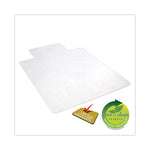 EconoMat All Day Use Chair Mat for Hard Floors, Flat Packed, 46 x 60, Lipped, Clear