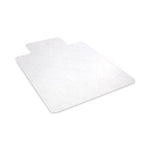 EconoMat All Day Use Chair Mat for Hard Floors, Flat Packed, 46 x 60, Lipped, Clear