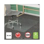 SuperMat Frequent Use Chair Mat for Medium Pile Carpet, 36 x 48, Rectangular, Clear