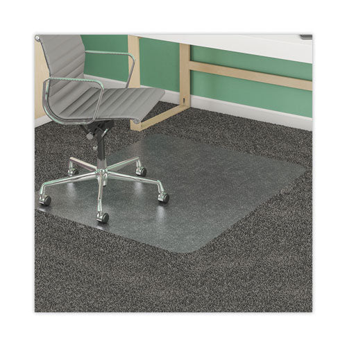 SuperMat Frequent Use Chair Mat, Med Pile Carpet, Roll, 45 x 53, Rectangular, Clear