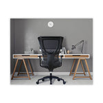 FlexFit 1500TM Mesh Task Chair, Suppports Up to 300 lbs,16.7" to 20.26" Seat Height, Black Seat, Black Back, Black Base