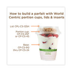 PLA Clear Cold Cup Lids, Dome Lid, Fits 2 oz Portion Cup and 9 oz to 24 oz Cups, 1,000/Carton