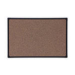 Tech Cork Board, 36 x 24, Brown Surface, Black Plastic Frame