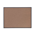 Tech Cork Board, 48 x 36, Brown Surface, Black Aluminum Frame