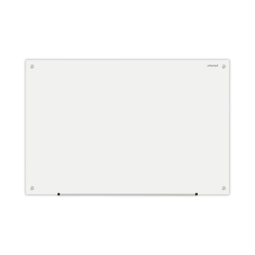 Frameless Glass Marker Board, 36 x 24, White Surface