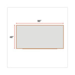 Deluxe Melamine Dry Erase Board, 96 x 48, Melamine White Surface, Oak Fiberboard Frame