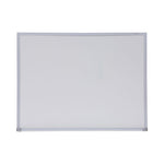 Melamine Dry Erase Board with Aluminum Frame, 24 x 18, White Surface, Anodized Aluminum Frame