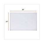 Melamine Dry Erase Board with Aluminum Frame, 36 x 24, White Surface, Anodized Aluminum Frame