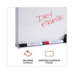 Melamine Dry Erase Board with Aluminum Frame, 48 x 36, White Surface, Anodized Aluminum Frame