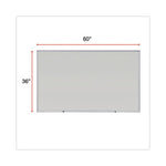 Deluxe Melamine Dry Erase Board, 60 x 36, Melamine White Surface, Silver Anodized Aluminum Frame