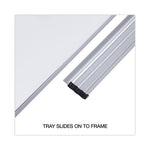 Deluxe Melamine Dry Erase Board, 60 x 36, Melamine White Surface, Silver Anodized Aluminum Frame