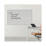 Deluxe Melamine Dry Erase Board, 60 x 36, Melamine White Surface, Silver Anodized Aluminum Frame