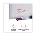 Deluxe Melamine Dry Erase Board, 96 x 48, Melamine White Surface, Silver Anodized Aluminum Frame