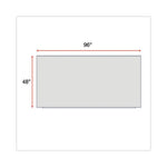 Deluxe Melamine Dry Erase Board, 96 x 48, Melamine White Surface, Silver Anodized Aluminum Frame