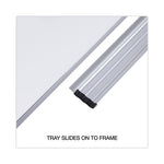 Deluxe Melamine Dry Erase Board, 96 x 48, Melamine White Surface, Silver Anodized Aluminum Frame