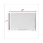 Design Series Deluxe Dry Erase Board, 36 x 24, White Surface, Black Anodized Aluminum Frame